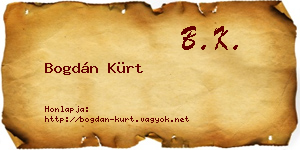 Bogdán Kürt névjegykártya